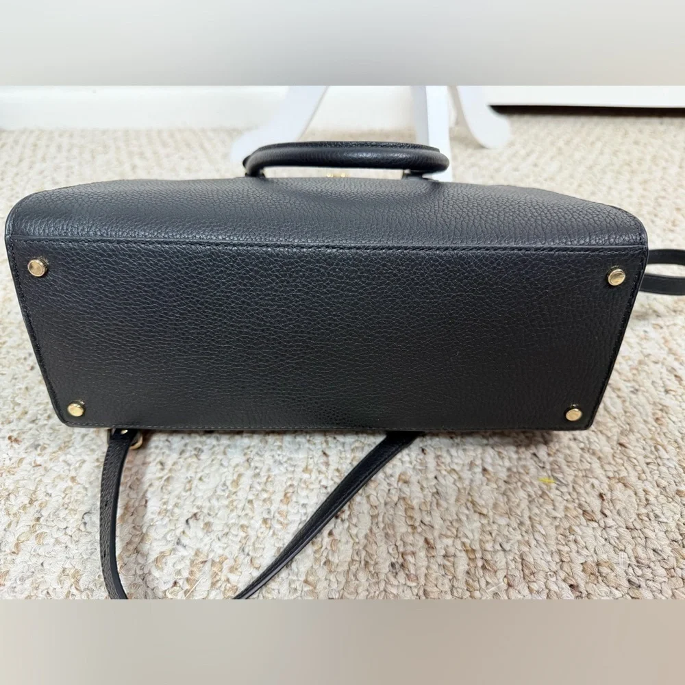 Kate Spade New York Kyla large satchel in black pebbled leather new with tag - Picture 7 of 9